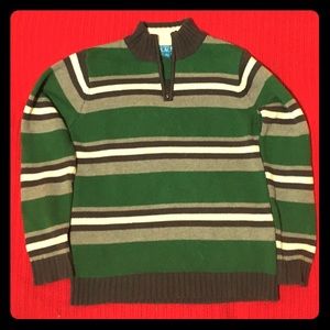 Children’s Place stripe quarter zip sweater